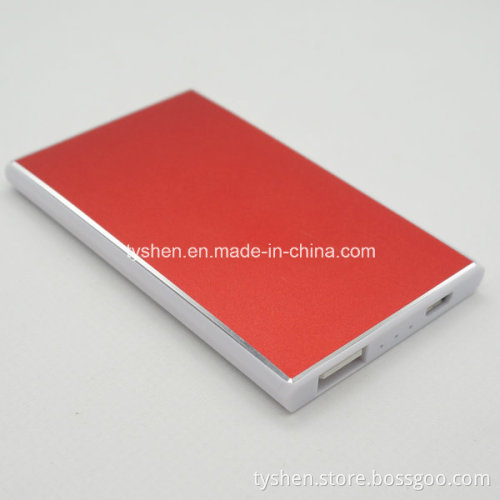 Card Power Bank Metal Red Color (J18B)